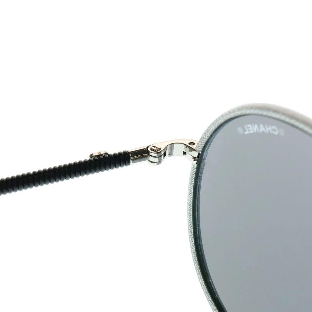 CHANEL(シャネル) オーバルフレーム ティアドロップ カラーレンズ サングラス 眼鏡 ブラック/シルバー 4228-Q