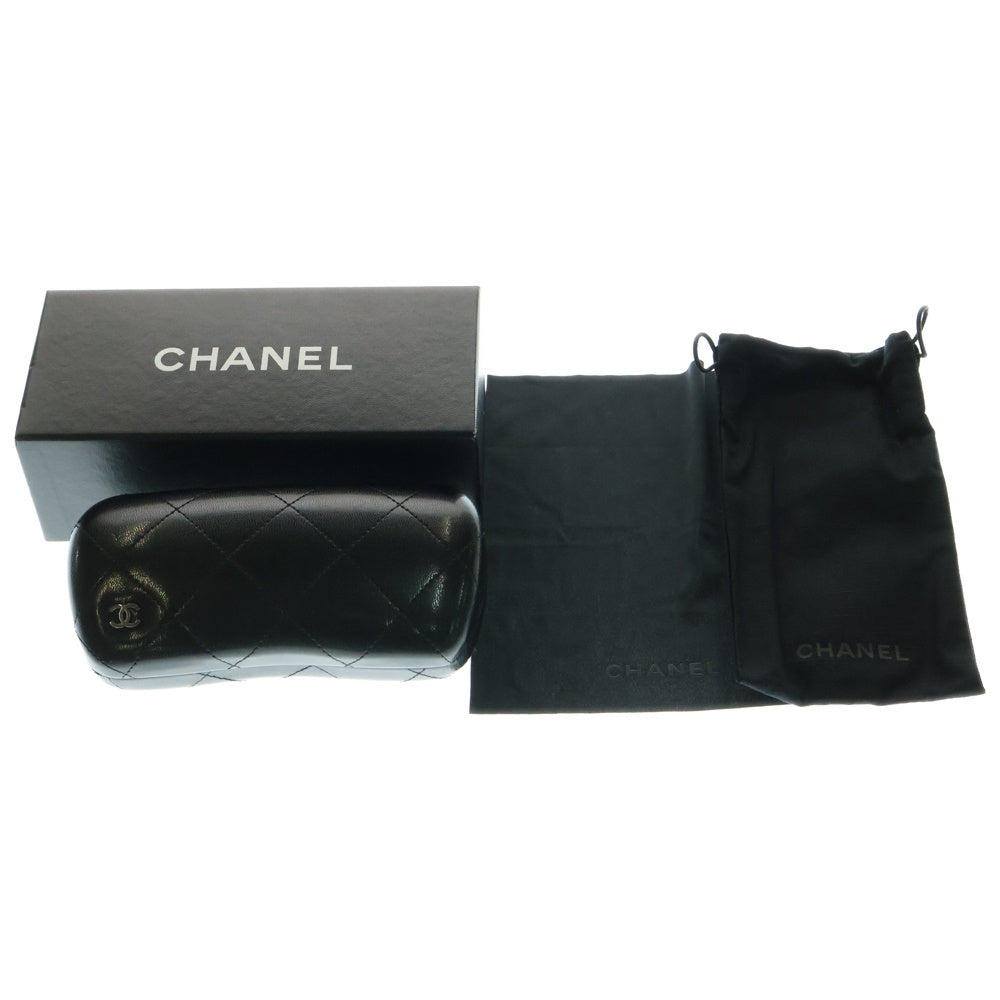 CHANEL(シャネル) オーバルフレーム ティアドロップ カラーレンズ サングラス 眼鏡 ブラック/シルバー 4228-Q