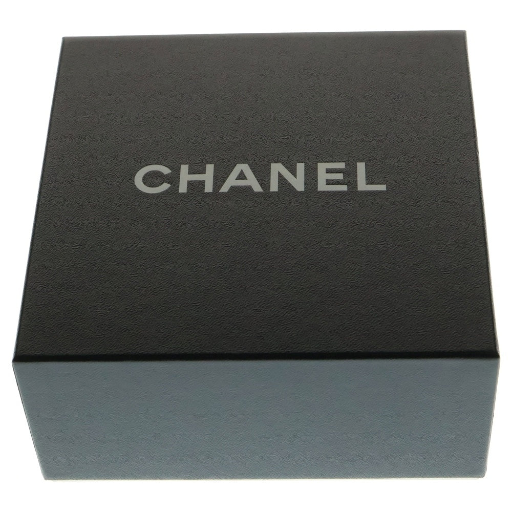 CHANEL(シャネル) パテントレザー スクエアバックル ロゴプレート ワイドベルト シルバー