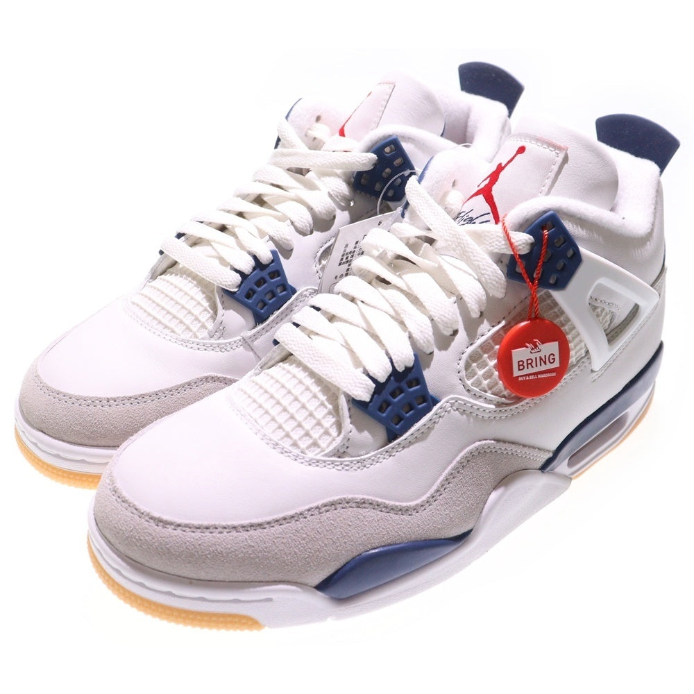 NIKE SB(ナイキエスビー) AIR JORDAN 4 RETRO SP エアジョーダン 4 レトロ ハイカットスニーカー ホワイト/ネイビー US8/26cm DR5415-100