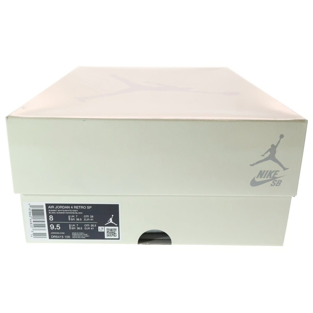 NIKE SB(ナイキエスビー) AIR JORDAN 4 RETRO SP エアジョーダン 4 レトロ ハイカットスニーカー ホワイト/ネイビー US8/26cm DR5415-100