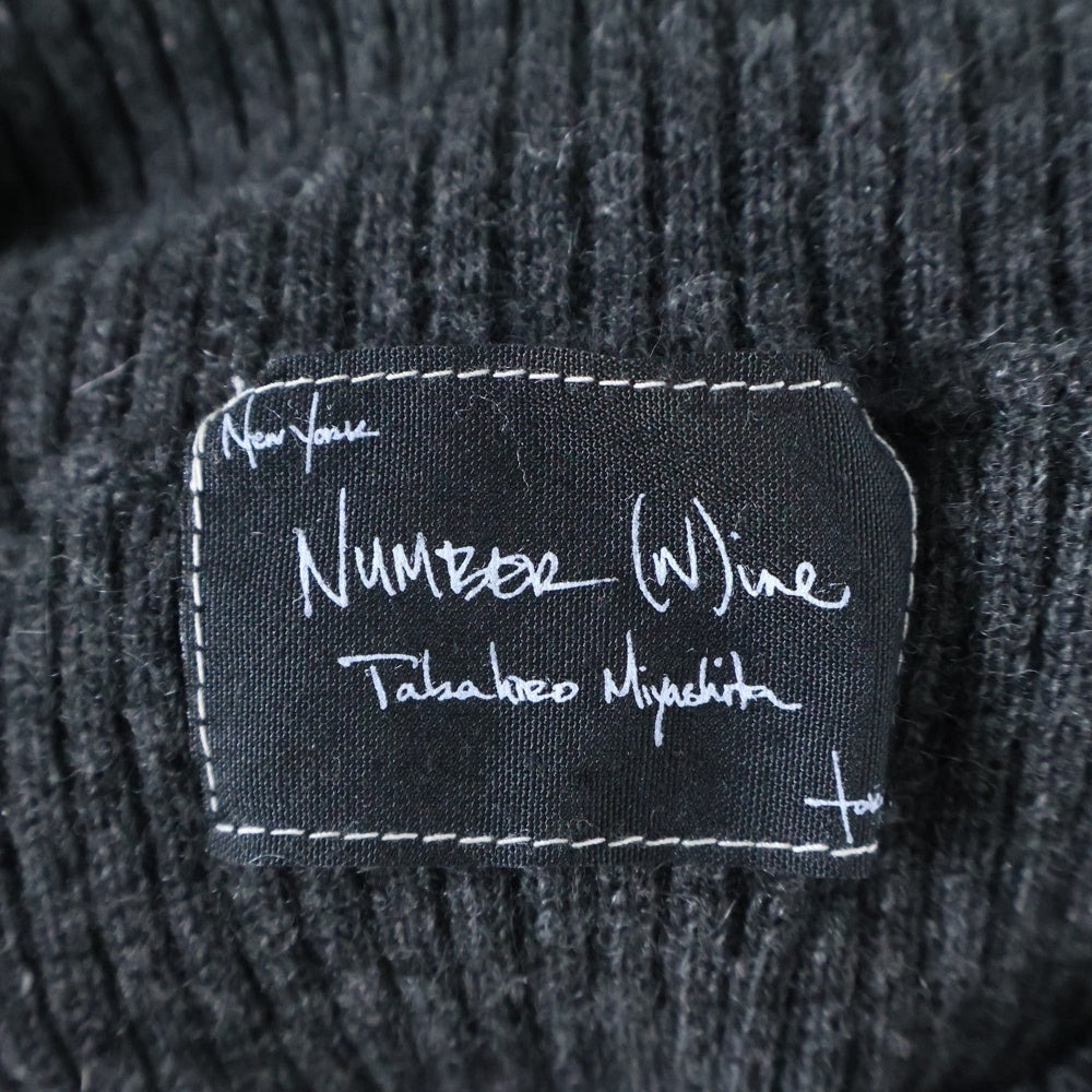 NUMBER (N)INE(ナンバーナイン) 06AW NOIR期 カシミヤ ハイネック ニット 長袖セーター グレー F06-NK008