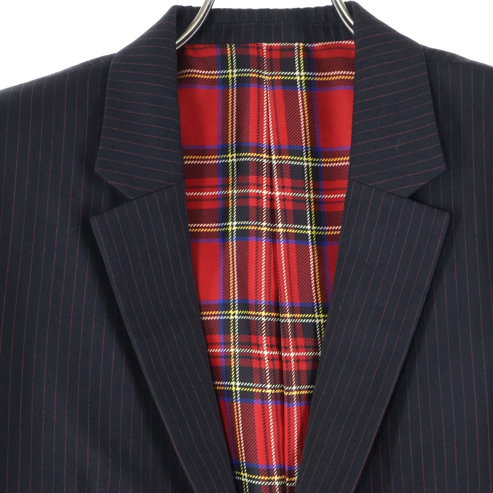 NUMBER(N)INE 05S/S ストライプ チェック ジャケット NUMBER (N)INE - ナンバーナイン 05SS Night Crawler エミリー期