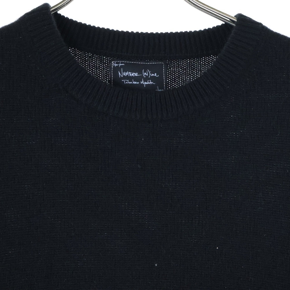 NUMBER (N)INE(ナンバーナイン) 06AW NOIR期 カシミヤ クルーネック ニット セーター ブラック F06-NK007