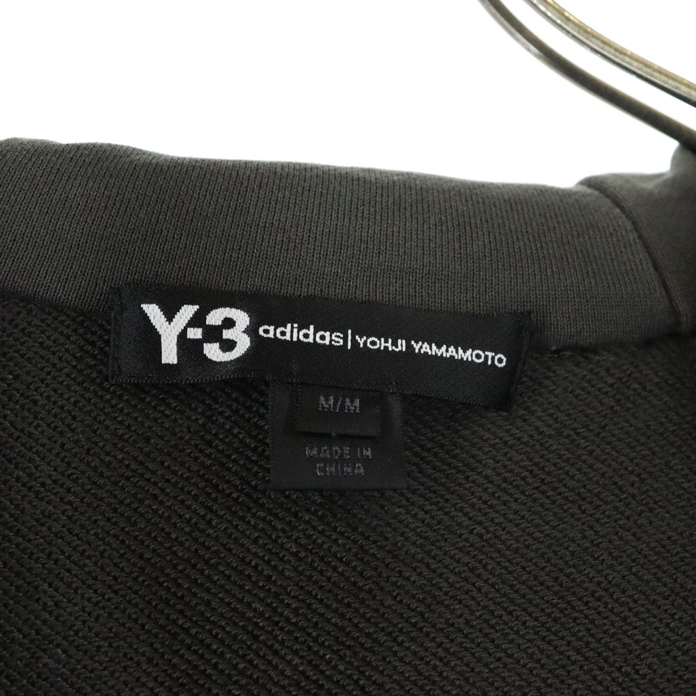 Y-3(ワイスリー) バッグロゴプリント ジップアップ スウェット パーカー グレー CG0535