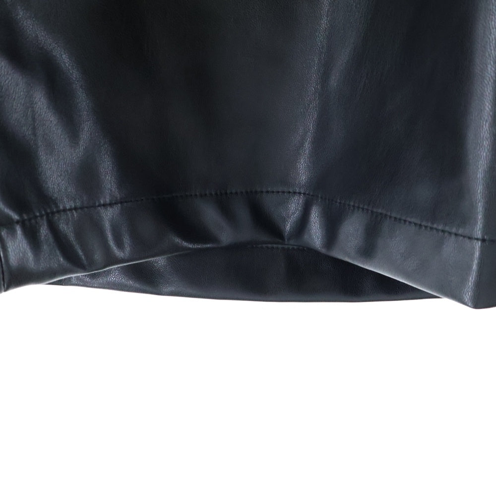 COOTIE PRODUCTIONS(クーティー プロダクションズ) 24AW FAUX LEATHER 5 POCKET WIDE EASY SHORTS フェイクレザー 5ポケット ワイド イージー ショーツ ハーフパンツ ブラック