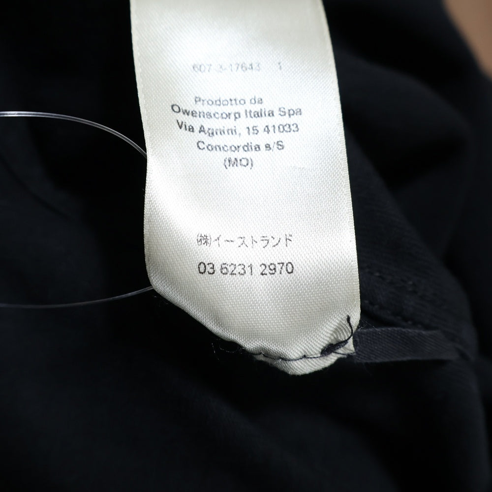 Rick Owens(リックオウエンス) 21AW BA SHORT CREWNECK T-SHIRT ロングスリーブ クルーネック コットン 長袖Tシャツ カットソー ブラック RU02A5277-BA