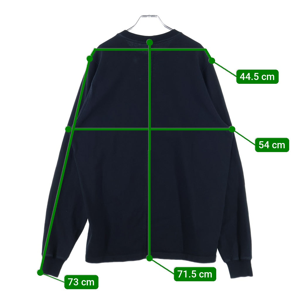 Rick Owens(リックオウエンス) 21AW BA SHORT CREWNECK T-SHIRT ロングスリーブ クルーネック コットン 長袖Tシャツ カットソー ブラック RU02A5277-BA