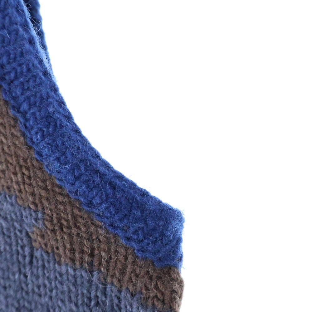 BEAMS BOY(ビームスボーイ) 迷彩柄 3ゲージ Vネックウールベスト