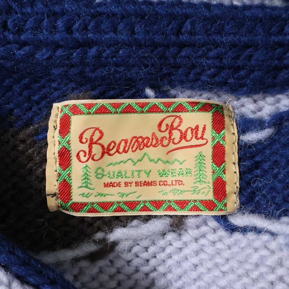 BEAMS BOY(ビームスボーイ) 迷彩柄 3ゲージ Vネックウールベスト