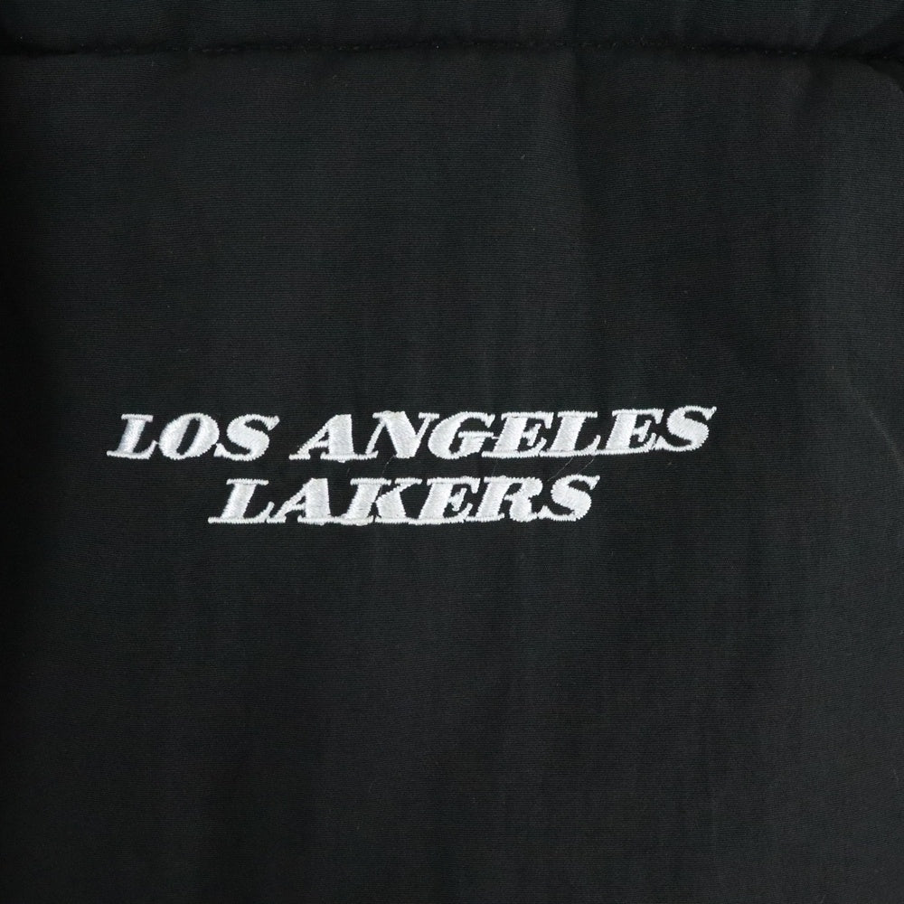 NO BRAND(ノーブランド) MONO-MART NBA LAKERS モノマート エヌビーエー レイカーズ オーバーサイズ ナイロンパディングジャケット ブラック JK1042