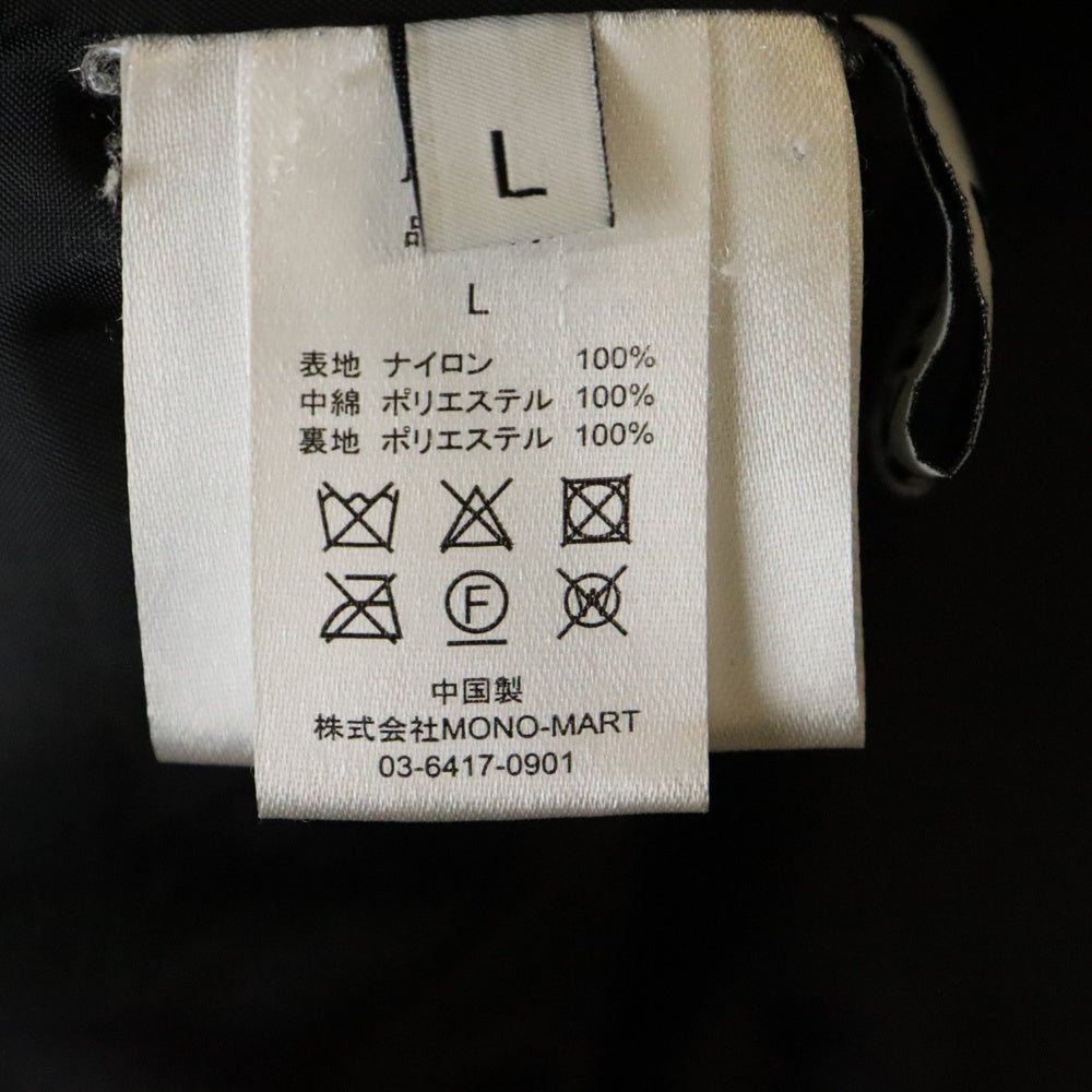 NO BRAND(ノーブランド) MONO-MART NBA LAKERS モノマート エヌビーエー レイカーズ オーバーサイズ ナイロンパディングジャケット ブラック JK1042