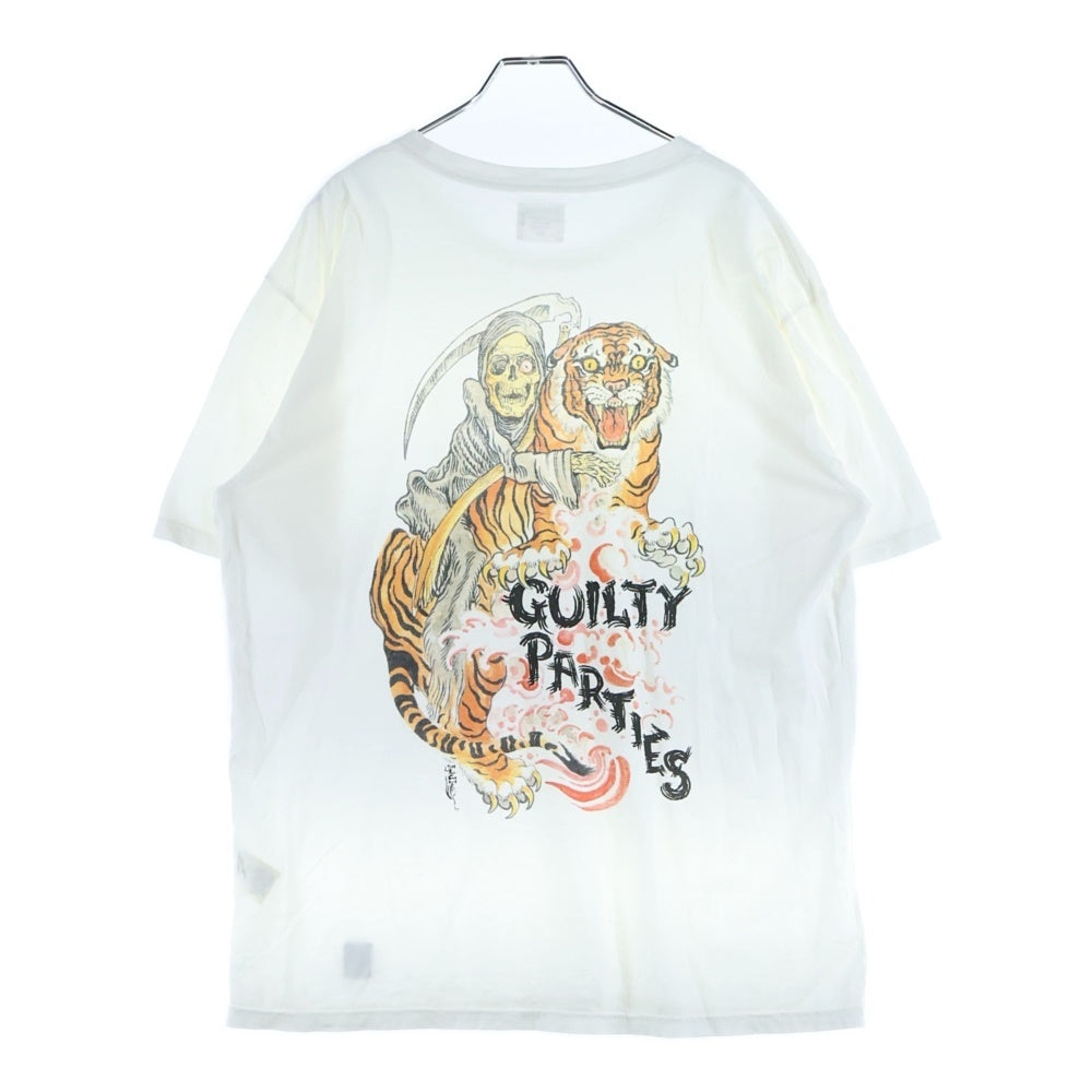 WACKO MARIA(ワコマリア) 24AW ×TIM LEHI ティム リーハイ バックロゴデザイン クルーネック カッソー 半袖Tシャツ ホワイト