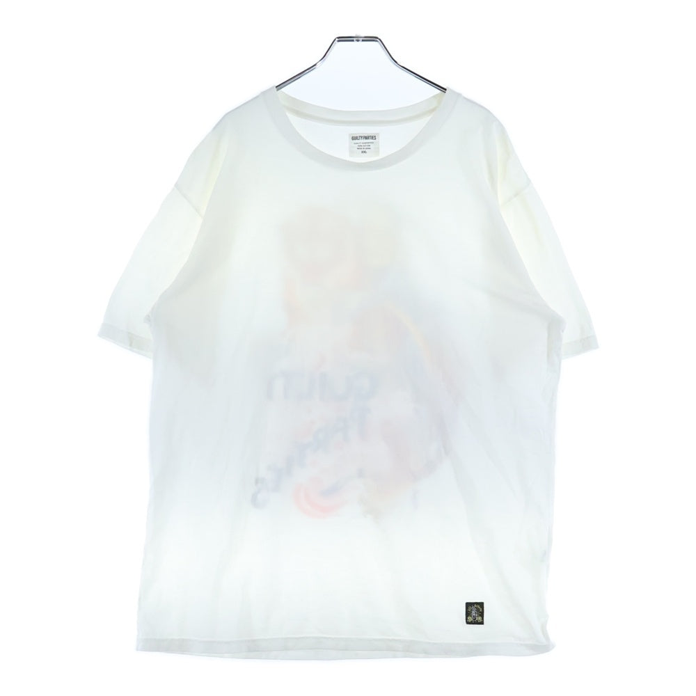 WACKO MARIA(ワコマリア) 24AW ×TIM LEHI ティム リーハイ バックロゴデザイン クルーネック カッソー 半袖Tシャツ ホワイト