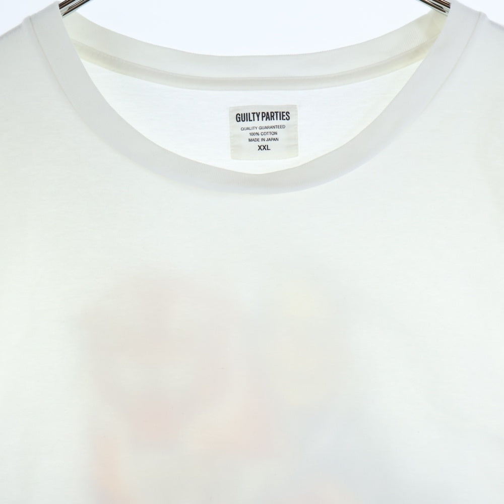 WACKO MARIA(ワコマリア) 24AW ×TIM LEHI ティム リーハイ バックロゴデザイン クルーネック カッソー 半袖Tシャツ ホワイト