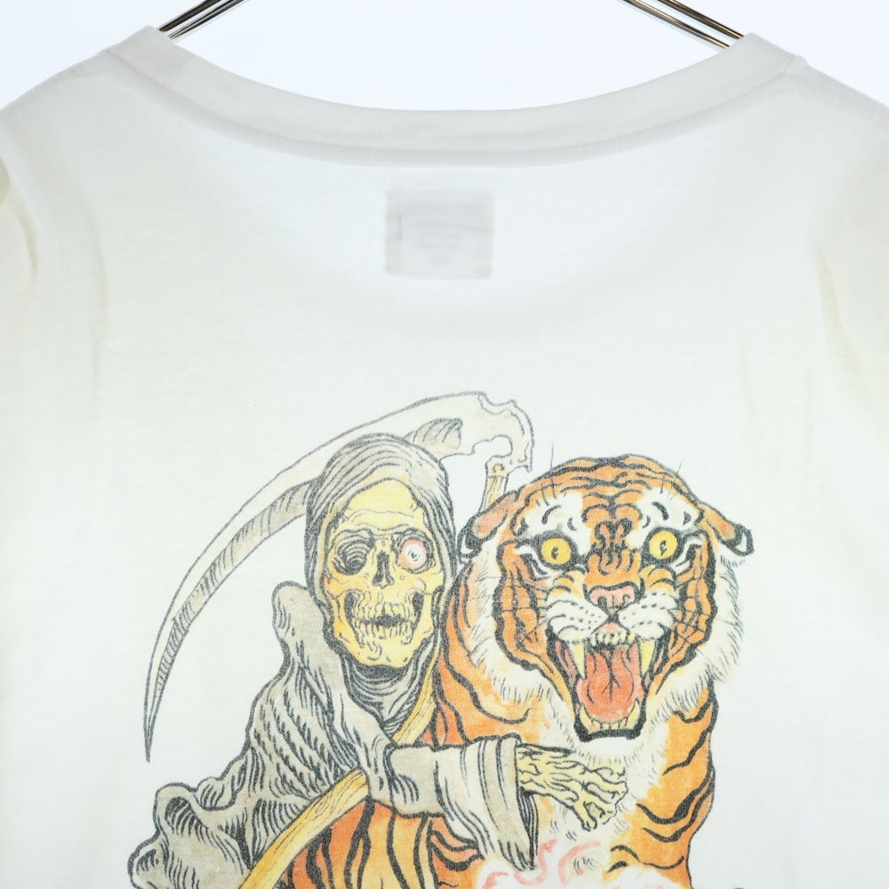 WACKO MARIA(ワコマリア) 24AW ×TIM LEHI ティム リーハイ バックロゴデザイン クルーネック カッソー 半袖Tシャツ ホワイト