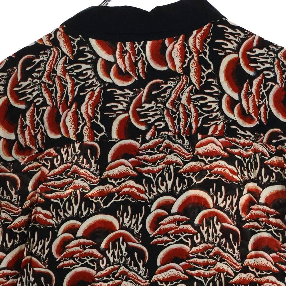 STUSSY(ステューシー) CORAL PATTERN SHIRT コーラル パターン 総柄 オープンカラー 半袖シャツ レッド