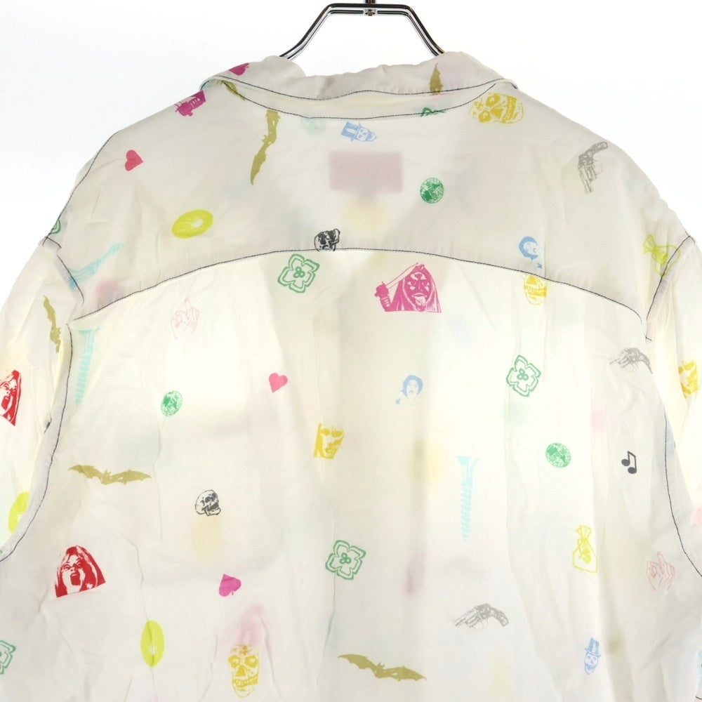SUPREME(シュプリーム) 19SS Deep Space Rayon S/S Shirt ディープ スペース レーヨン 総柄 オープンカラー 半袖シャツ ホワイト