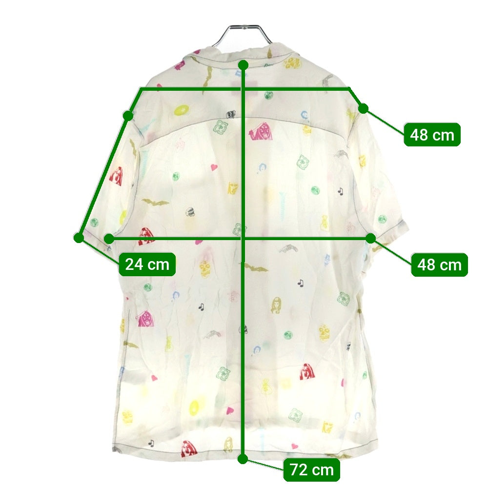 SUPREME(シュプリーム) 19SS Deep Space Rayon S/S Shirt ディープ スペース レーヨン 総柄 オープンカラー 半袖シャツ ホワイト