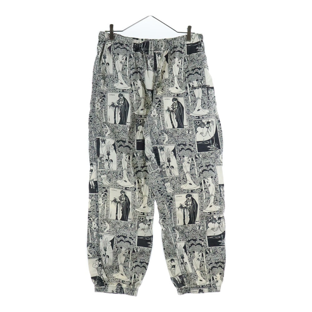 SUPREME(シュプリーム) 18AW Salome Skate Pant サロメ 総柄 ドローストリング スケート パンツ ブラック/ホワイト