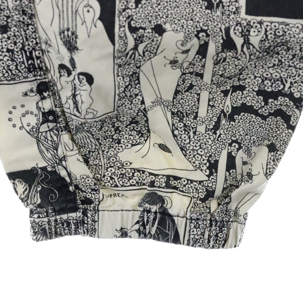 SUPREME(シュプリーム) 18AW Salome Skate Pant サロメ 総柄 ドローストリング スケート パンツ ブラック/ホワイト