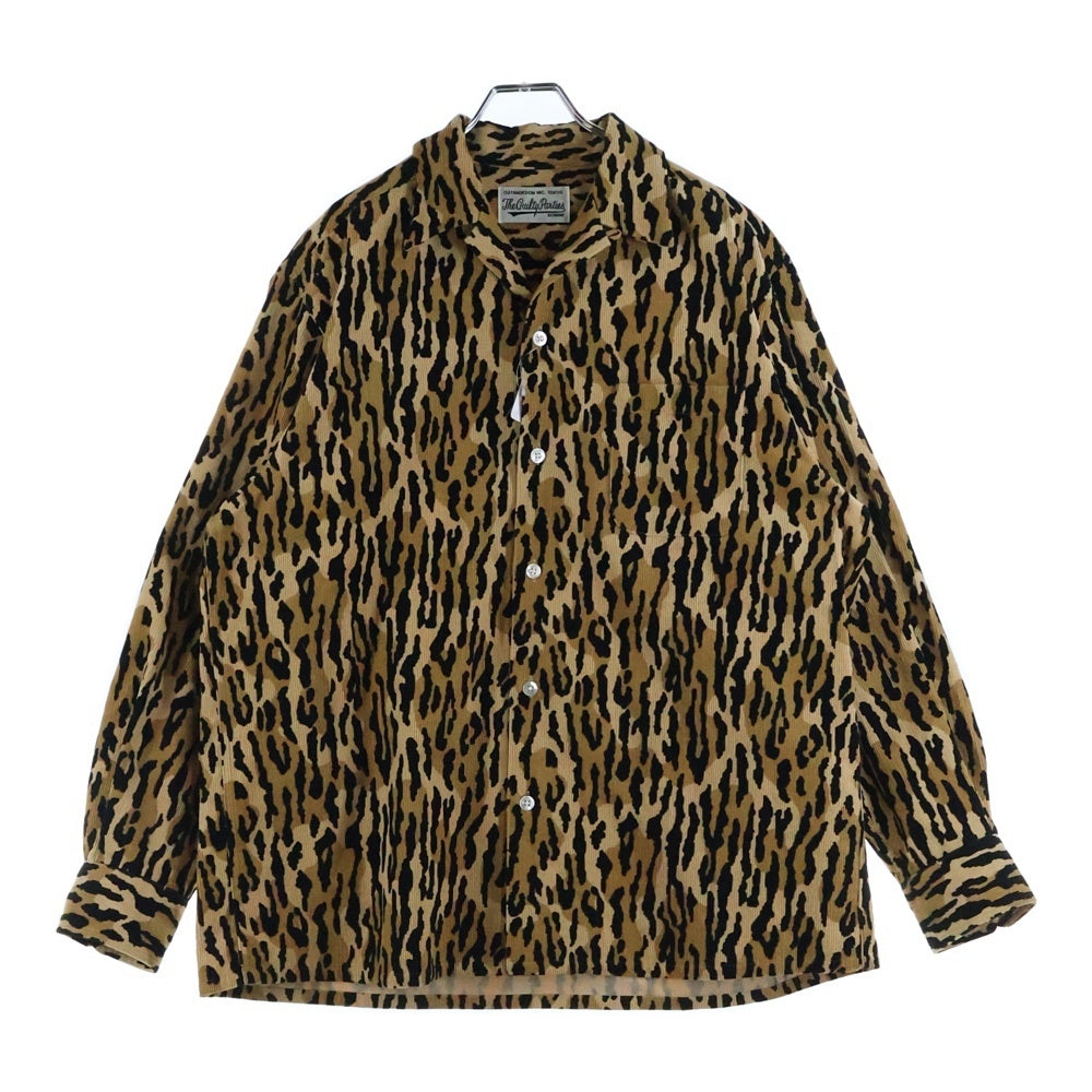 WACKO MARIA(ワコマリア) 21AW LEOPARD CORDUROY OPEN COLLAR SHIRTS レオパード コーデュロイ オープンカラーシャツ ベージュ 21FW-WMS-OC01