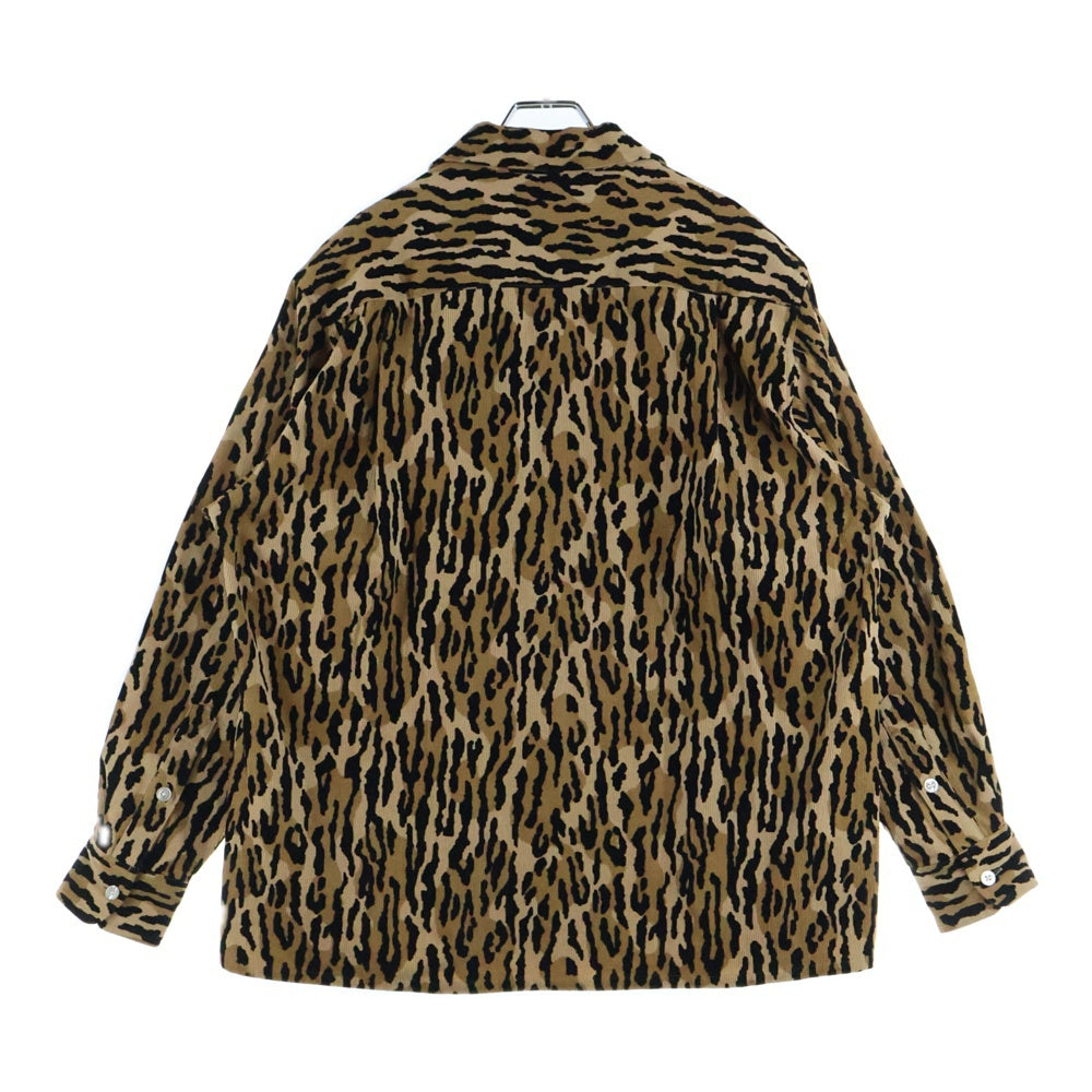 WACKO MARIA(ワコマリア) 21AW LEOPARD CORDUROY OPEN COLLAR SHIRTS レオパード コーデュロイ オープンカラーシャツ ベージュ 21FW-WMS-OC01