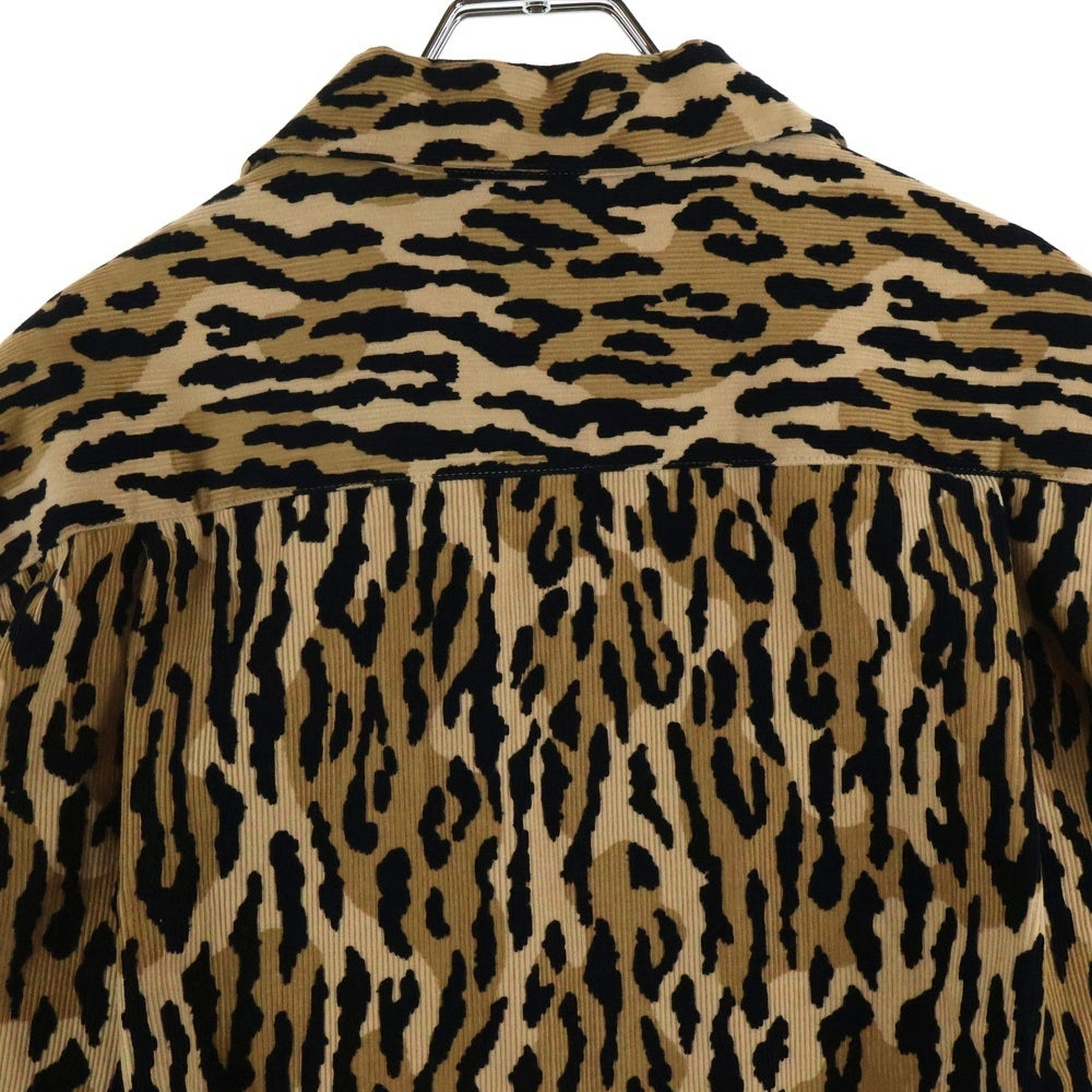 WACKO MARIA(ワコマリア) 21AW LEOPARD CORDUROY OPEN COLLAR SHIRTS レオパード コーデュロイ オープンカラーシャツ ベージュ 21FW-WMS-OC01