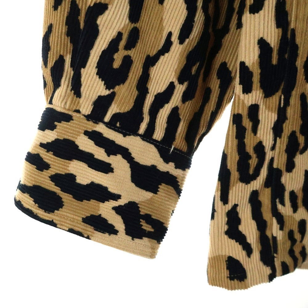 WACKO MARIA(ワコマリア) 21AW LEOPARD CORDUROY OPEN COLLAR SHIRTS レオパード コーデュロイ オープンカラーシャツ ベージュ 21FW-WMS-OC01