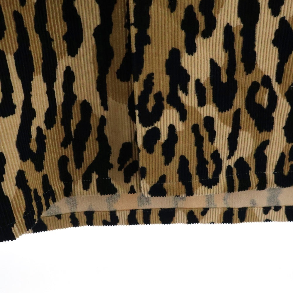 WACKO MARIA(ワコマリア) 21AW LEOPARD CORDUROY OPEN COLLAR SHIRTS レオパード コーデュロイ オープンカラーシャツ ベージュ 21FW-WMS-OC01