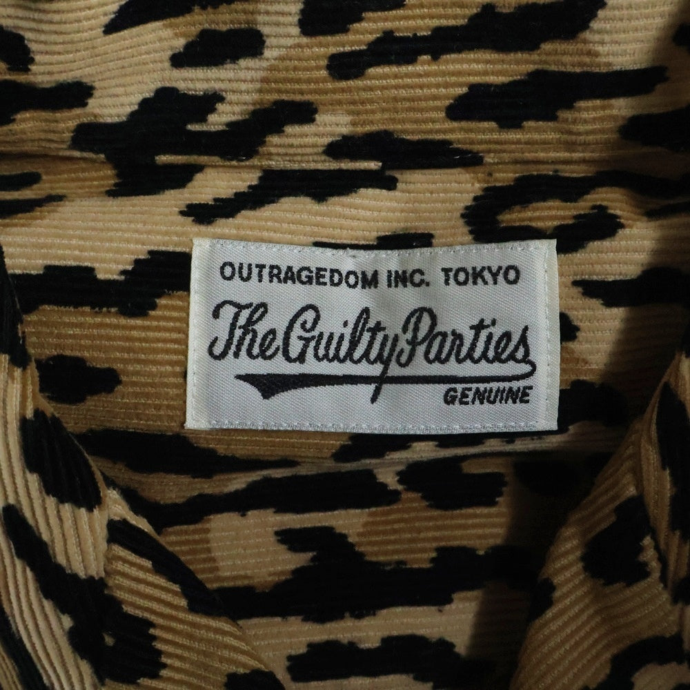 WACKO MARIA(ワコマリア) 21AW LEOPARD CORDUROY OPEN COLLAR SHIRTS レオパード コーデュロイ オープンカラーシャツ ベージュ 21FW-WMS-OC01