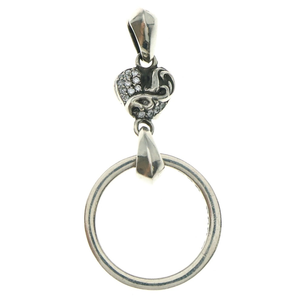 CHROME HEARTS(クロムハーツ) EWLP NTFL P/D アイウェアループ NTFLハートネックレストップ パヴェダイヤ シルバー