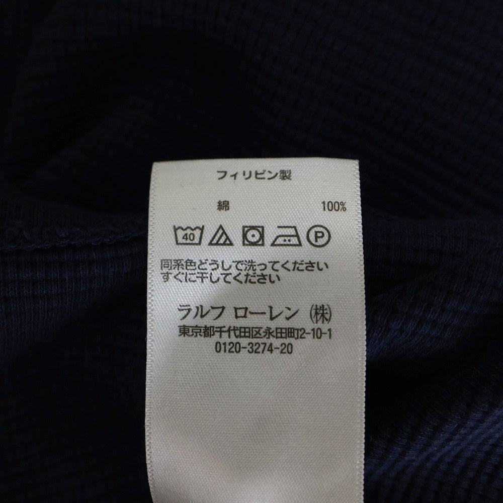 POLO RALPH LAUREN(ポロラルフローレン) ×PALACE Waffle Tee パレス スモールポニー刺繍 ワッフル クルーネック 半袖Tシャツ カットソー ネイビー