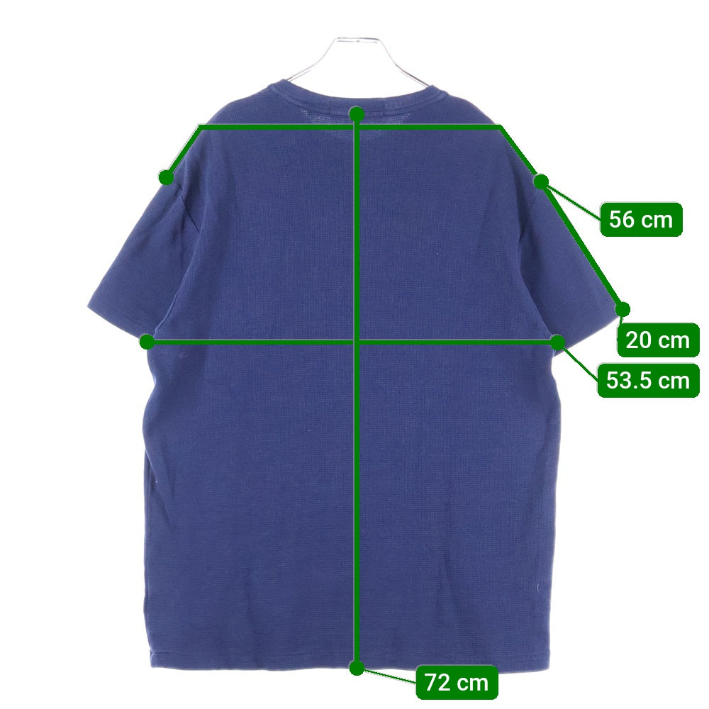 POLO RALPH LAUREN(ポロラルフローレン) ×PALACE Waffle Tee パレス スモールポニー刺繍 ワッフル クルーネック 半袖Tシャツ カットソー ネイビー