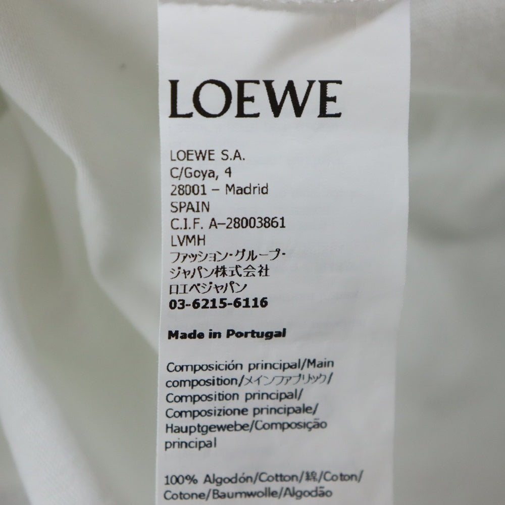 LOEWE(ロエベ) 24SS GLITCH ANAGRAM RELAXED FIT T-SHIRT グリッチアナグラム 半袖Tシャツ ホワイト H526Y22J61