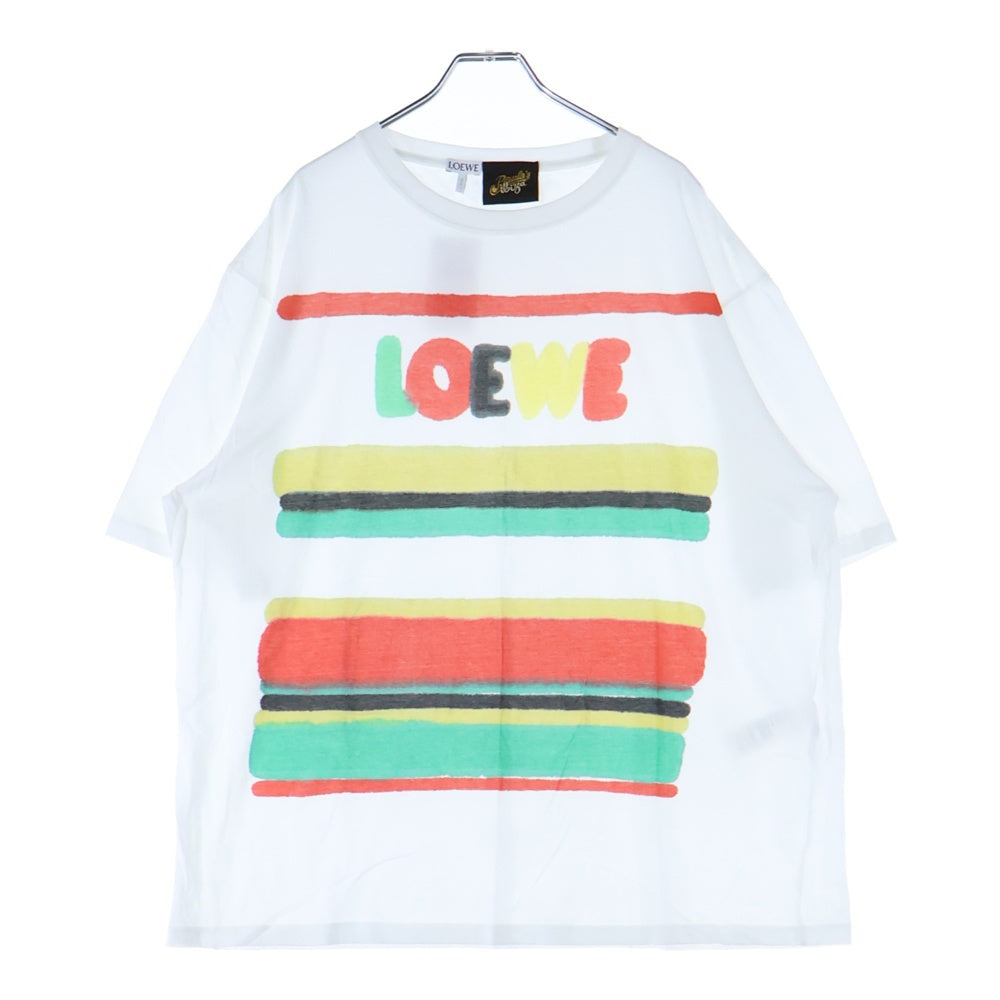 LOEWE(ロエベ) 23SS PAULA'S IBIZA ロゴプリント 半袖Tシャツ ホワイト H616Y22J12