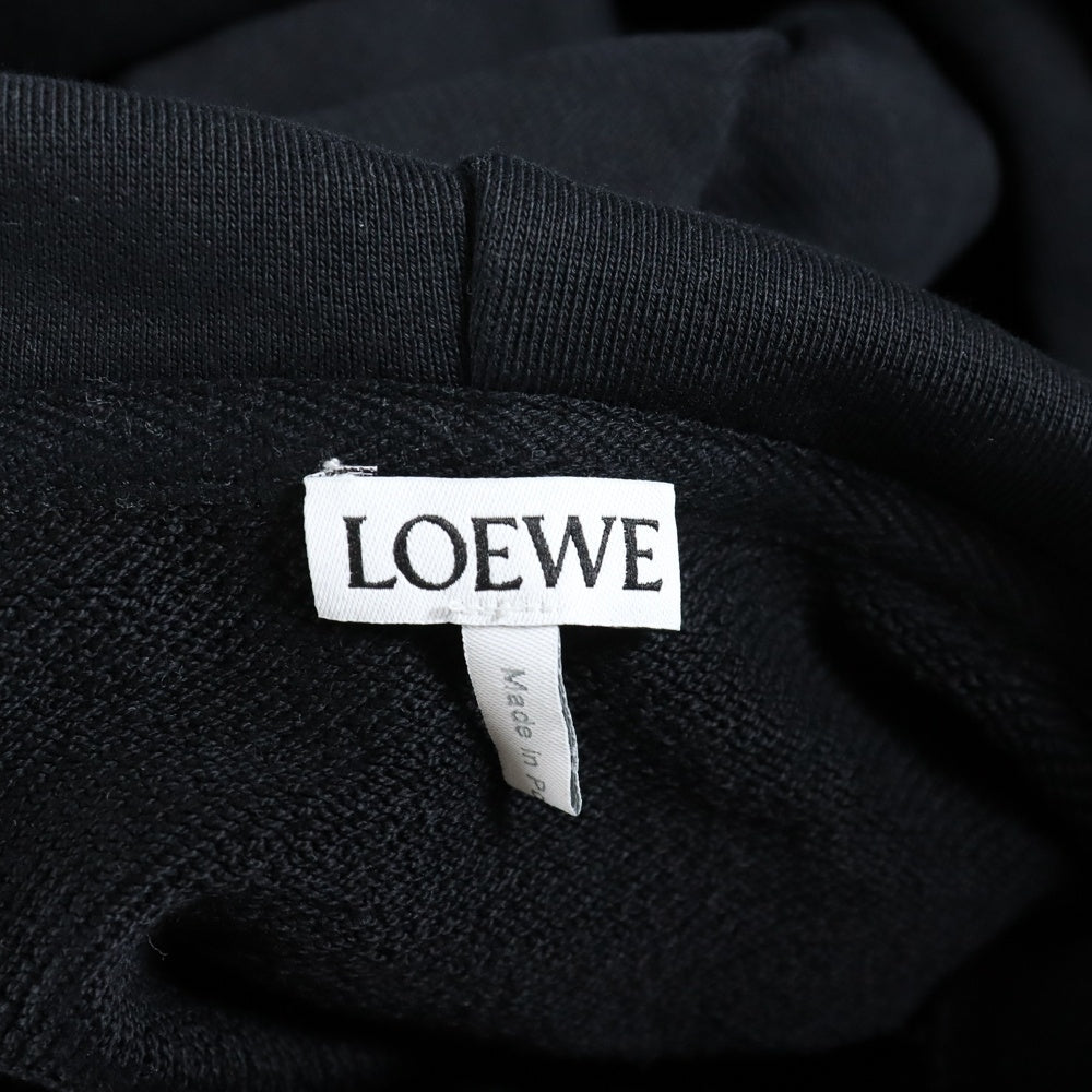 LOEWE(ロエベ) 23AW RELAX FIT ANAGRAM PATCH POCKET HOODIE リラックスフィットアナグラムパッチポケットパーカー ブラック H526Y25X30