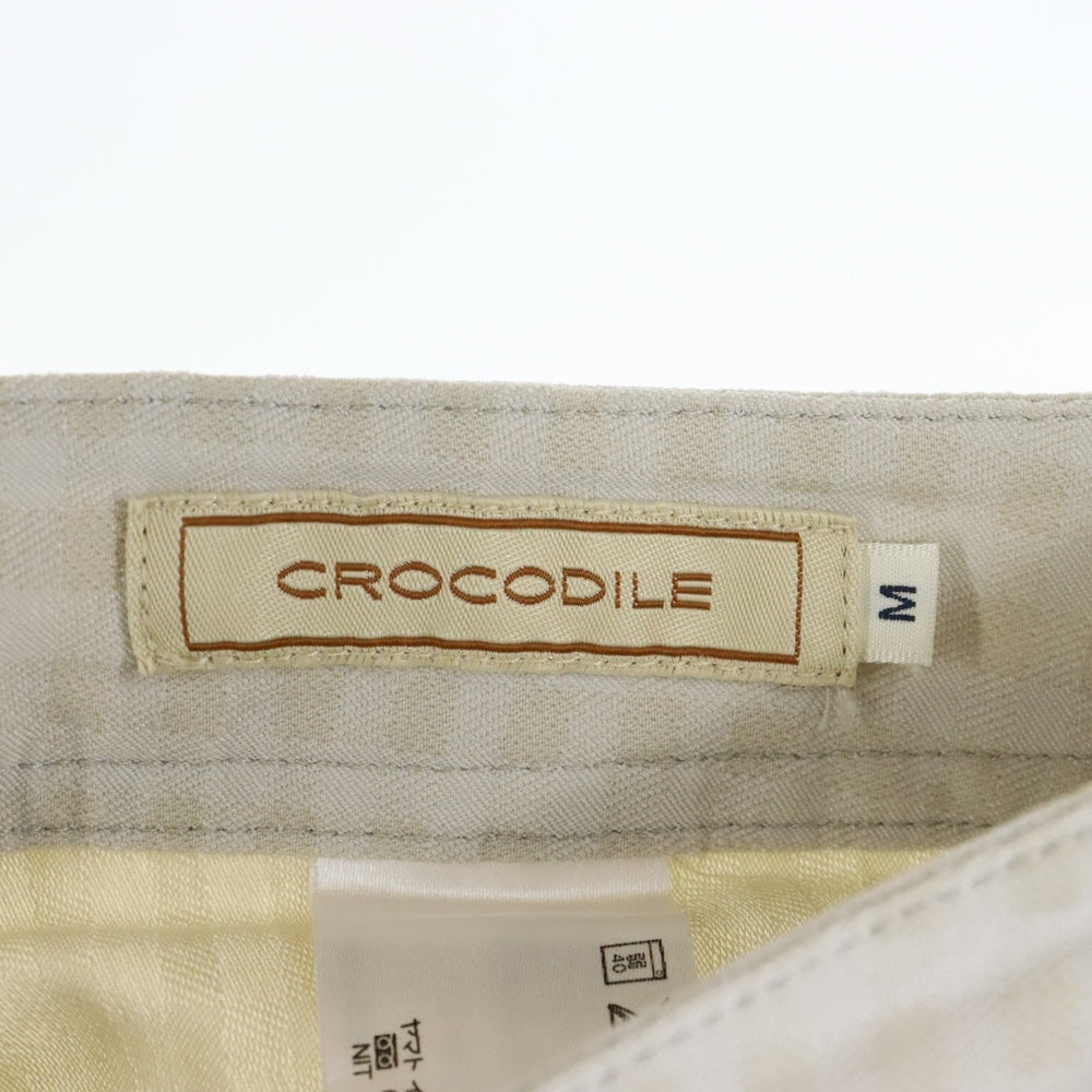 NO BRAND(ノーブランド) CROCODILE (クロコダイル) チェック柄 ポリコットンストレートパンツ ベージュ 0305-61503