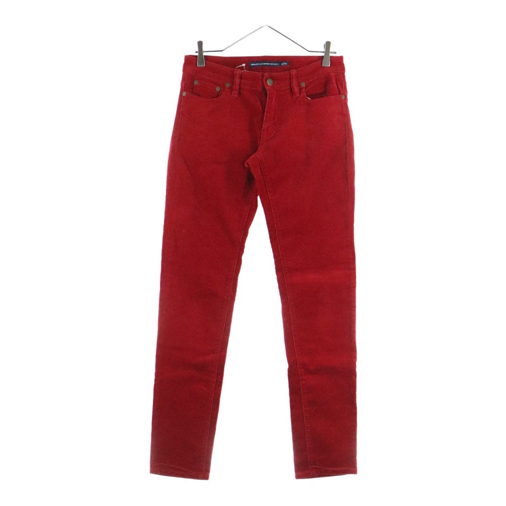 RALPH LAUREN SPORT(ラルフローレン スポーツ) レザーパッチ コーデュロイ テーパードパンツ レッド 1367149SFPC