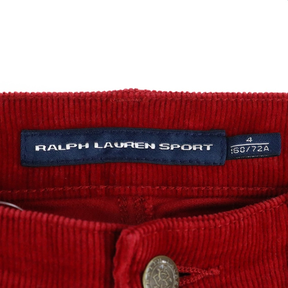 RALPH LAUREN SPORT(ラルフローレン スポーツ) レザーパッチ コーデュロイ テーパードパンツ レッド 1367149SFPC