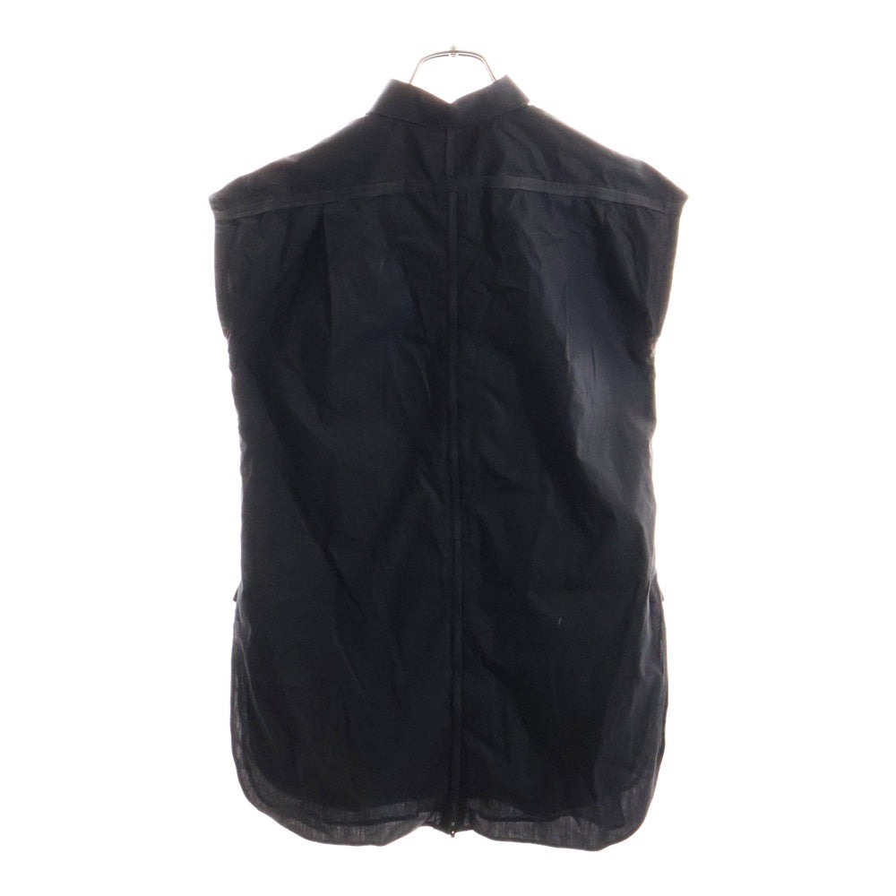 Maison Margiela 1(メゾンマルジェラ) バックジップ シルクオーガンジー ノースリーブ シャツ レディース ブラック 51DL018038403