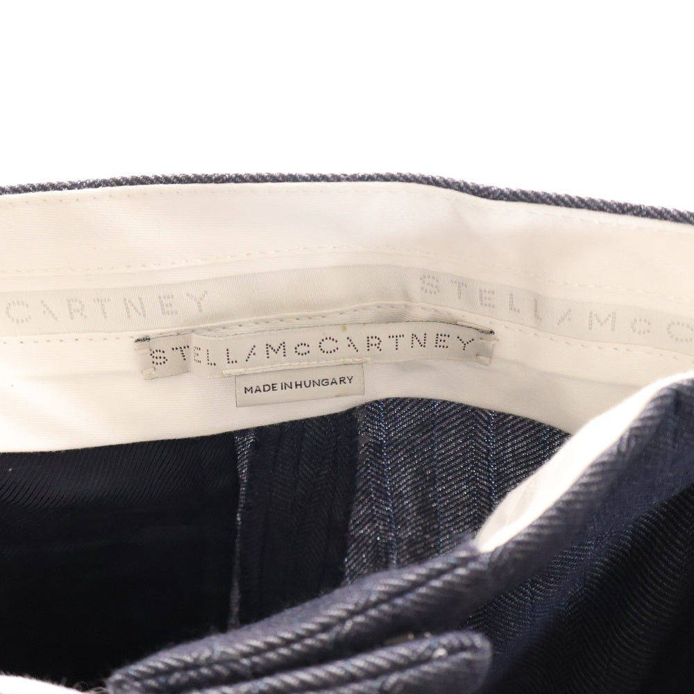 STELLA McCARTNEY(ステラマッカートニー) ウール ギャバジン ストレート スラックス トラウザー レディース ネイビー