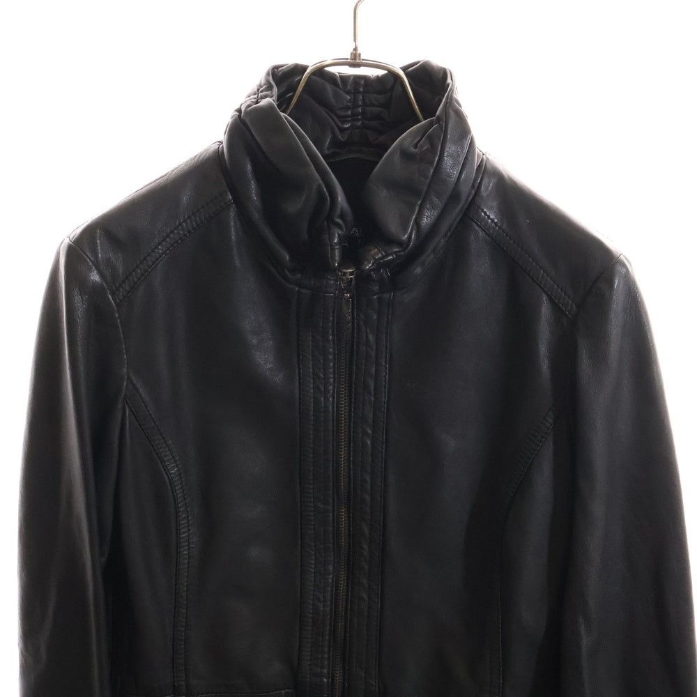 EMPORIO ARMANI(エンポリオアルマーニ) レザー ロングコート ブラック L05AU