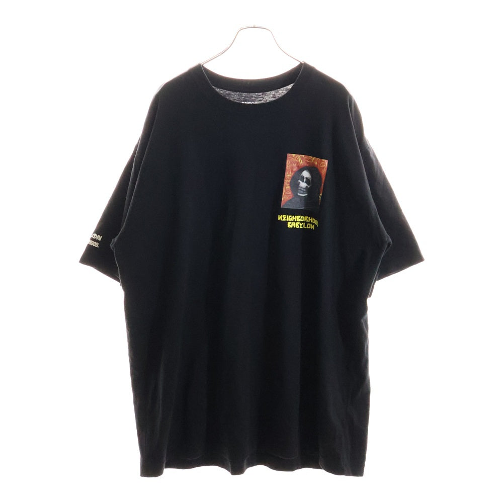 NEIGHBORHOOD(ネイバーフッド) ×BABYLON バビロン 両面プリント クルーネック半袖Tシャツ カットソー ブラック