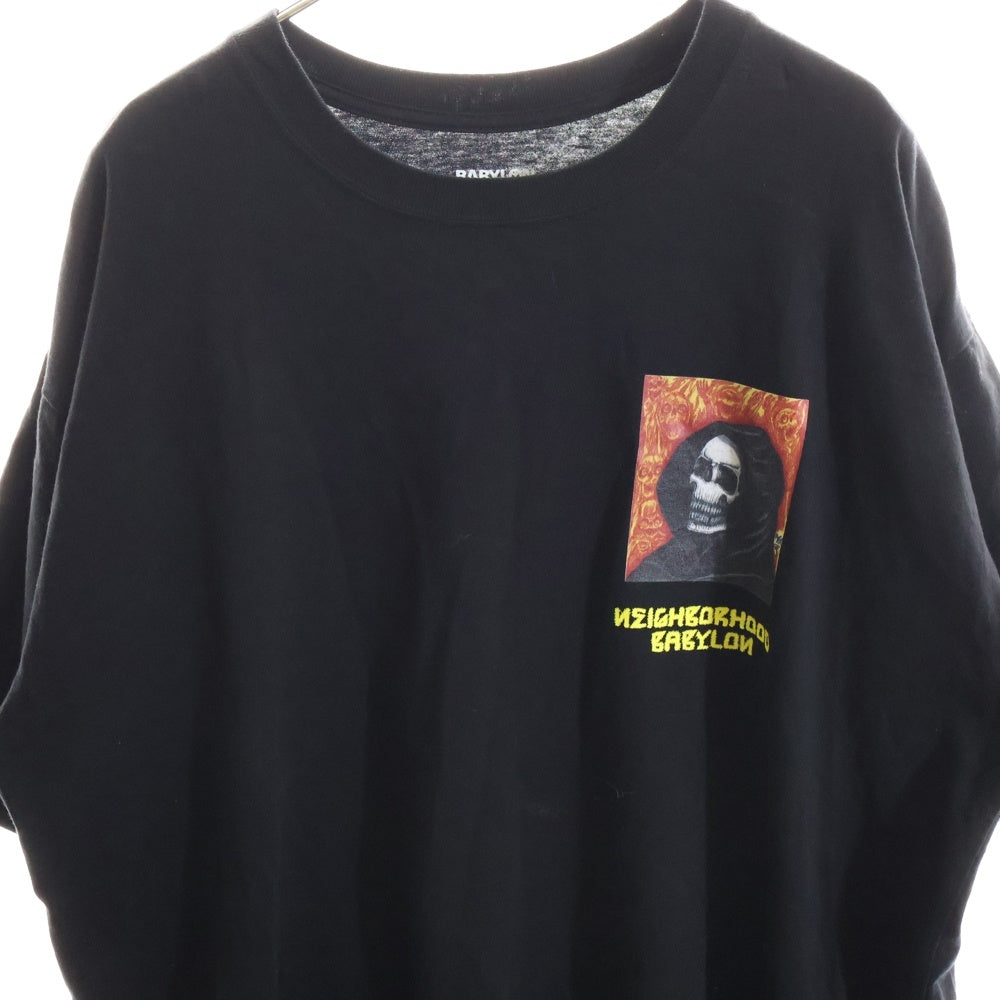 NEIGHBORHOOD(ネイバーフッド) ×BABYLON バビロン 両面プリント クルーネック半袖Tシャツ カットソー ブラック