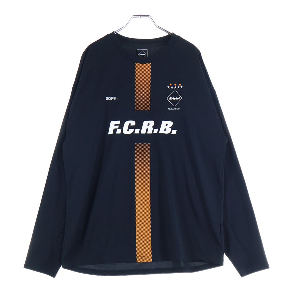F.C.R.B./F.C.Real Bristol/FCRB(エフシーアールビー/エフシーレアルブリストル) 25SS AUTHENTIC L/S GAME SHIRT オーセンティック ロングスリーブ ゲーム シャツ クルーネック長袖Tシャツ カットソー ブラック FCRB-250003