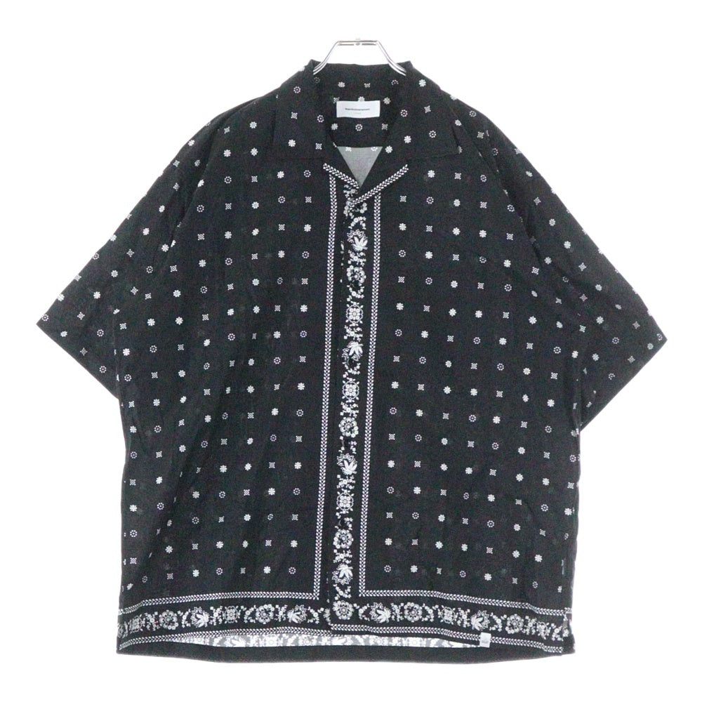 MAGIC STICK(マジックスティック) 24SS RL HOW HIGH CLAYTON SHIRT アールエル ハウ ハイ クレイトン バンダナオープンカラーシャツ ブラック