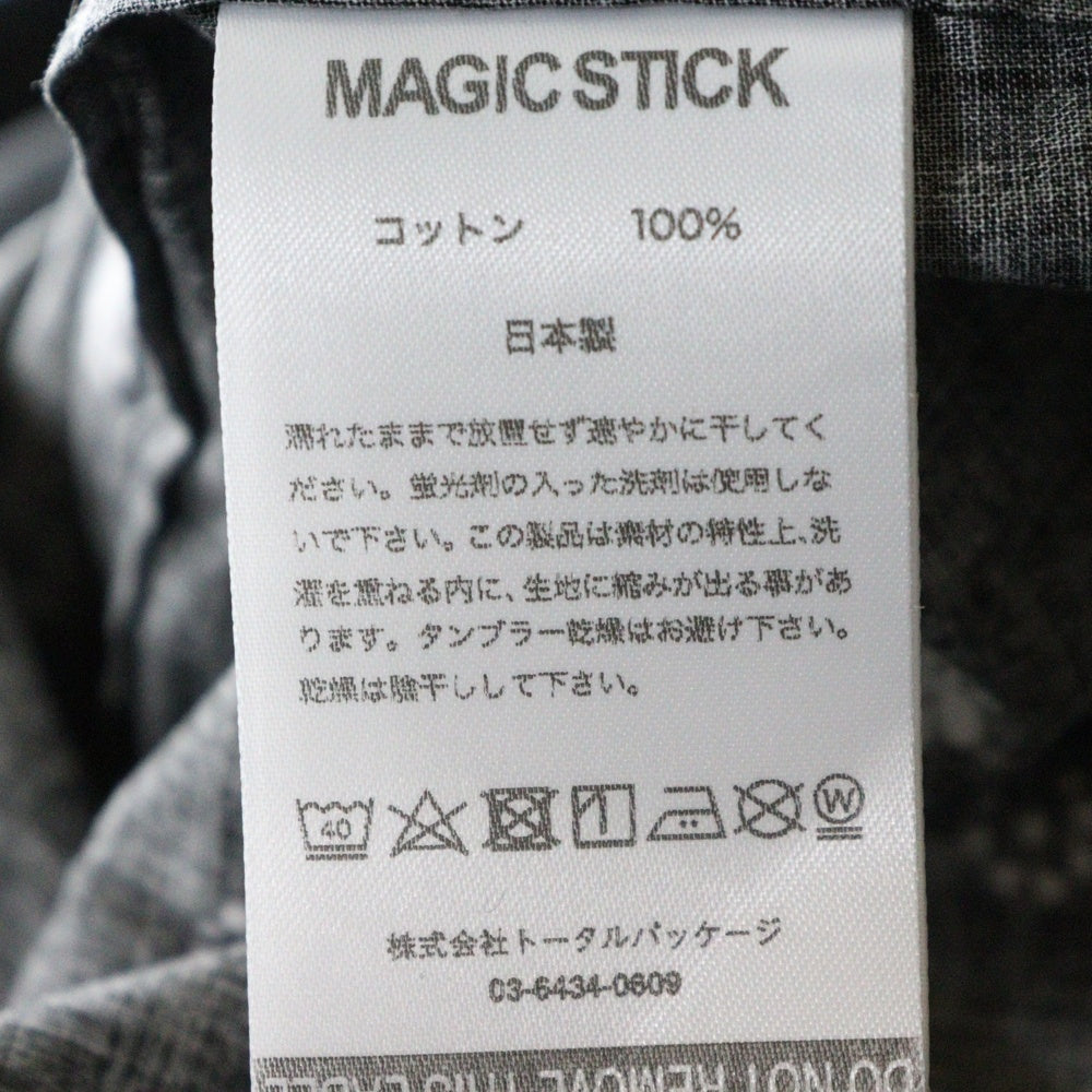 MAGIC STICK(マジックスティック) 24SS RL HOW HIGH CLAYTON SHIRT アールエル ハウ ハイ クレイトン バンダナオープンカラーシャツ ブラック