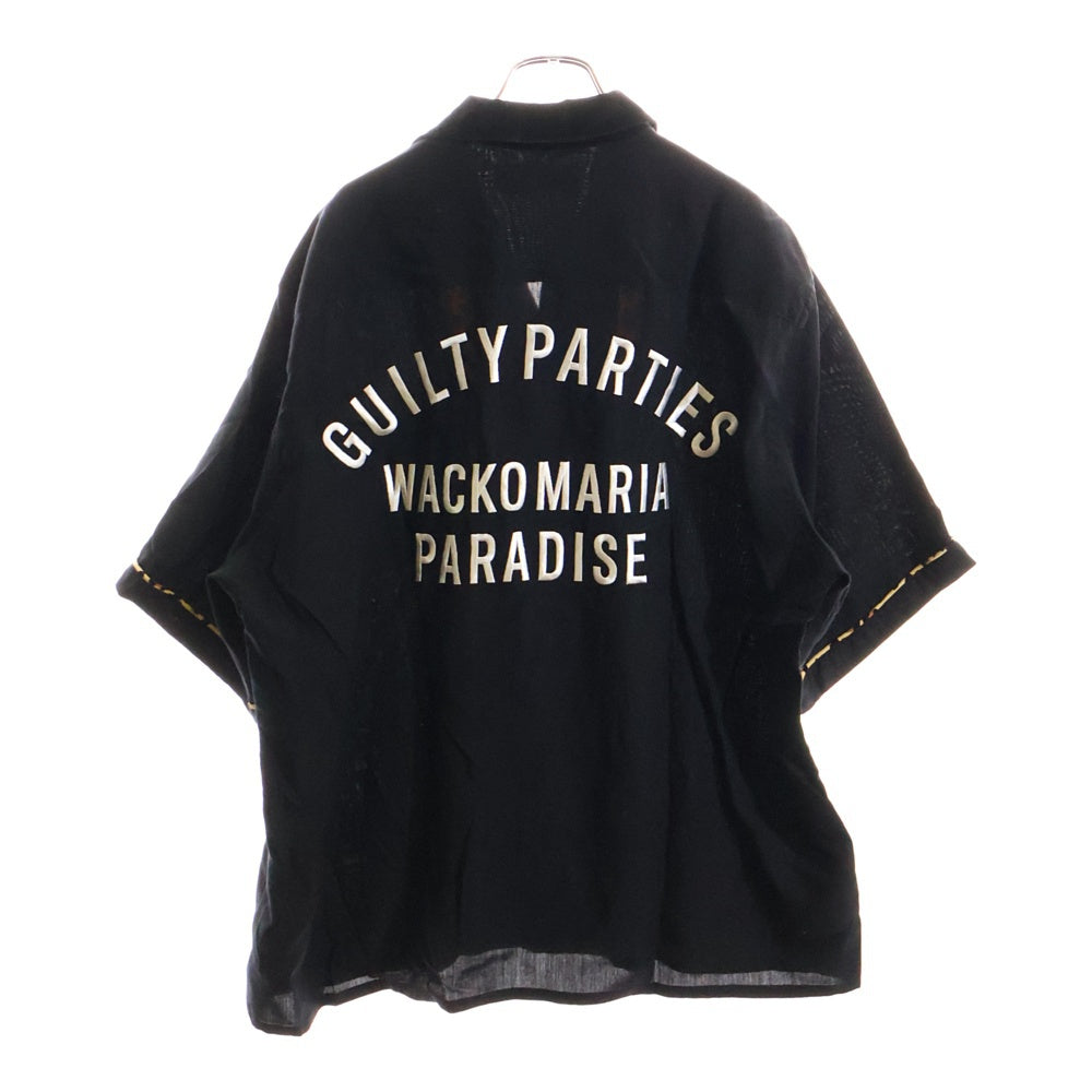 WACKO MARIA(ワコマリア) 25SS SWITCHING SHIRT S/S TYPE-4 スウィッチング オープンカラーシャツ ショートスリーブ タイプ-4 ブラック