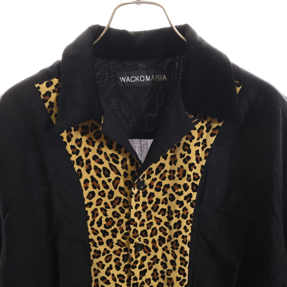 WACKO MARIA(ワコマリア) 25SS SWITCHING SHIRT S/S TYPE-4 スウィッチング オープンカラーシャツ ショートスリーブ タイプ-4 ブラック